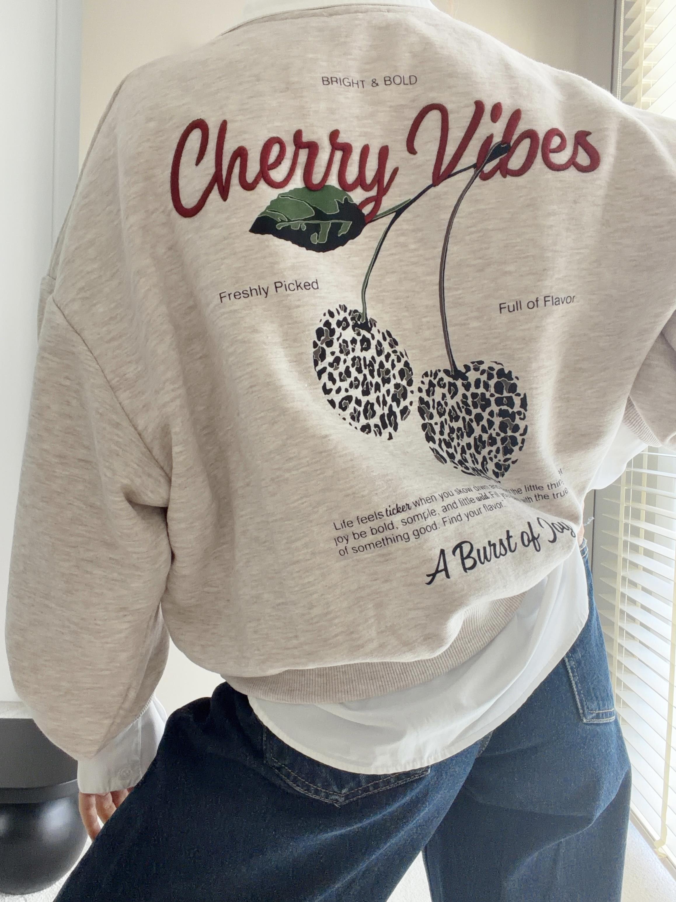 Baskı Detay Oversize Sweat Kahverengi