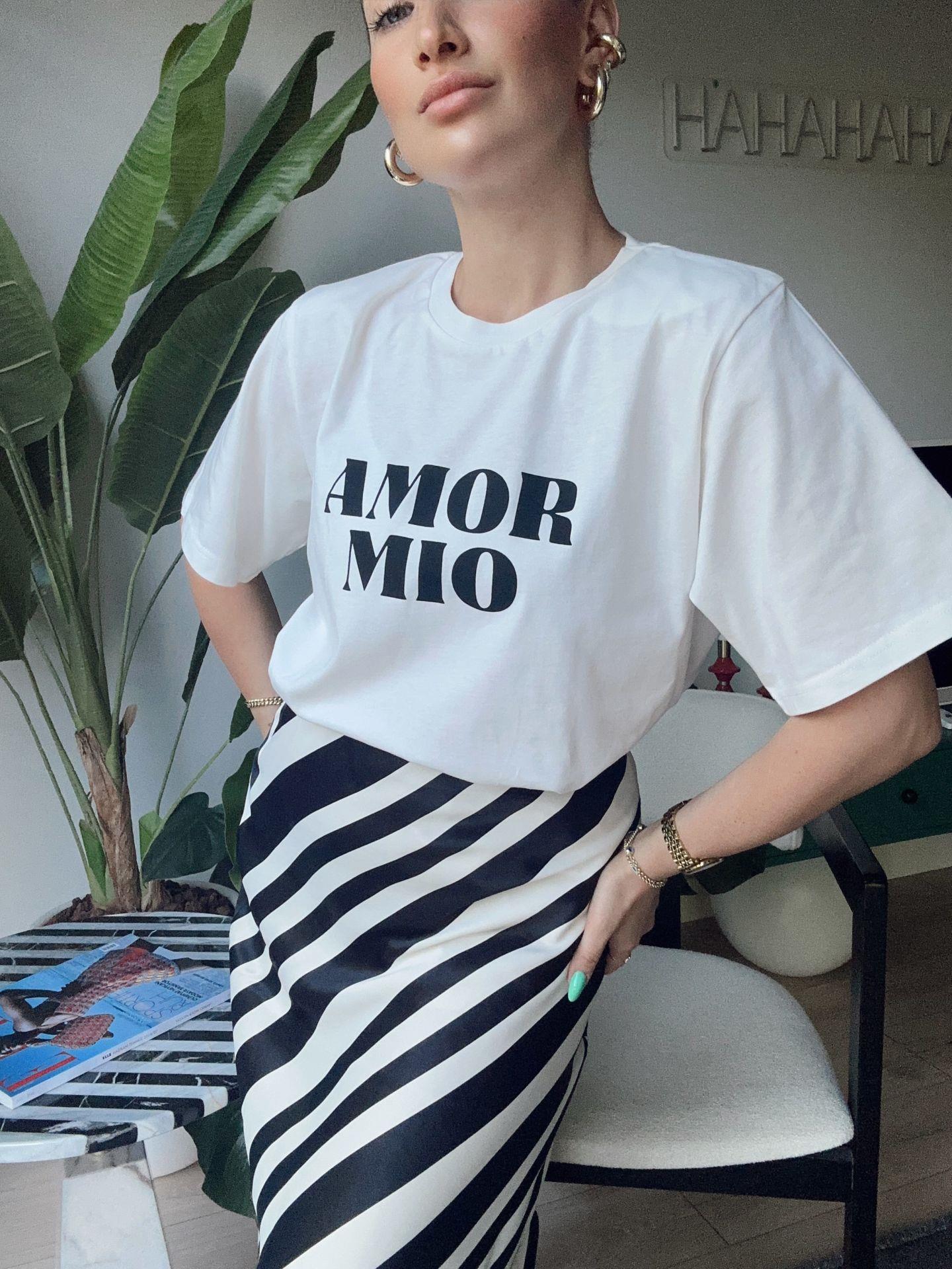 Baskı Detayli T-shirt Amor Mio