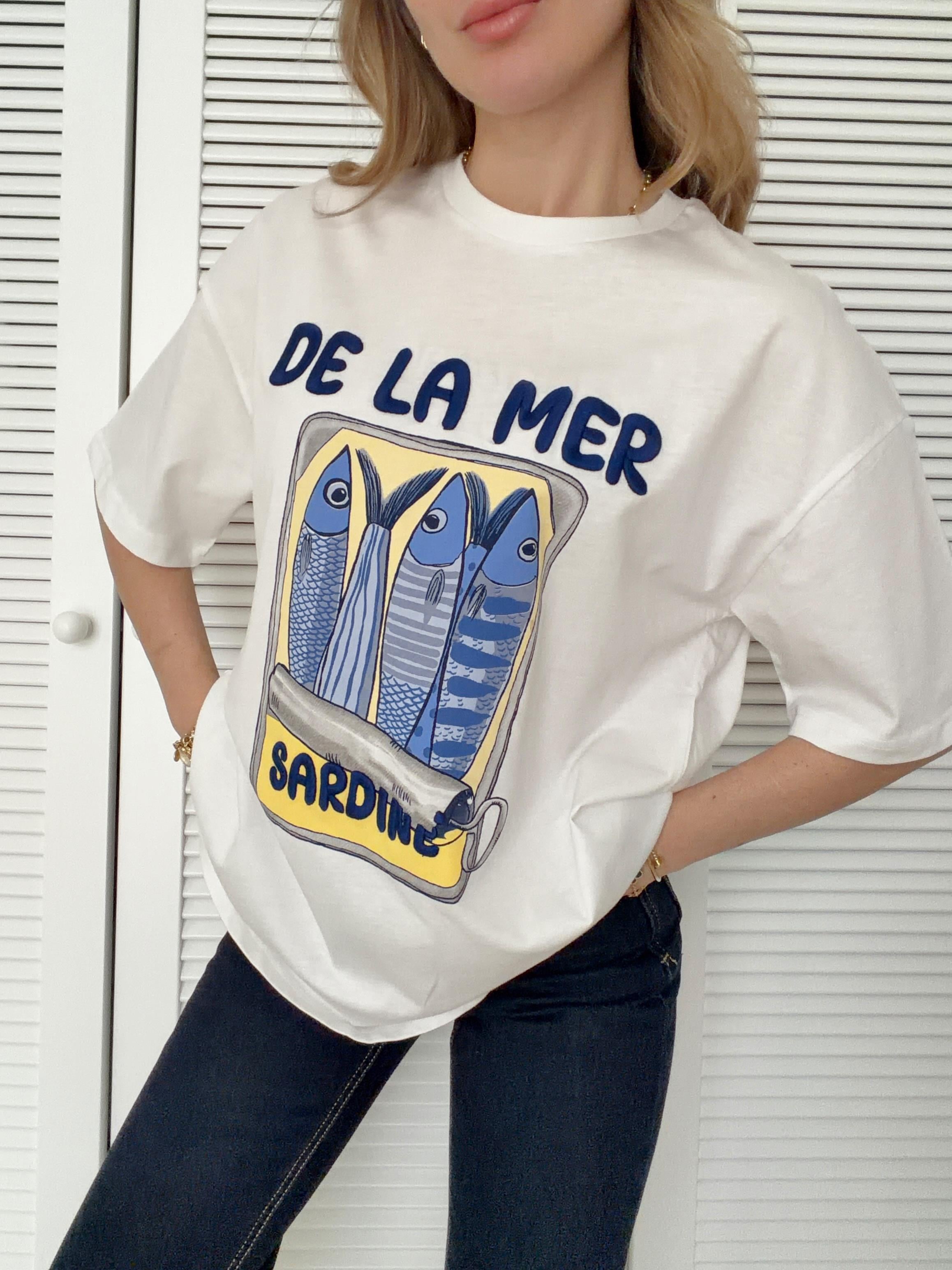 Baskı Detaylı Tshirt Ekru SARDINE
