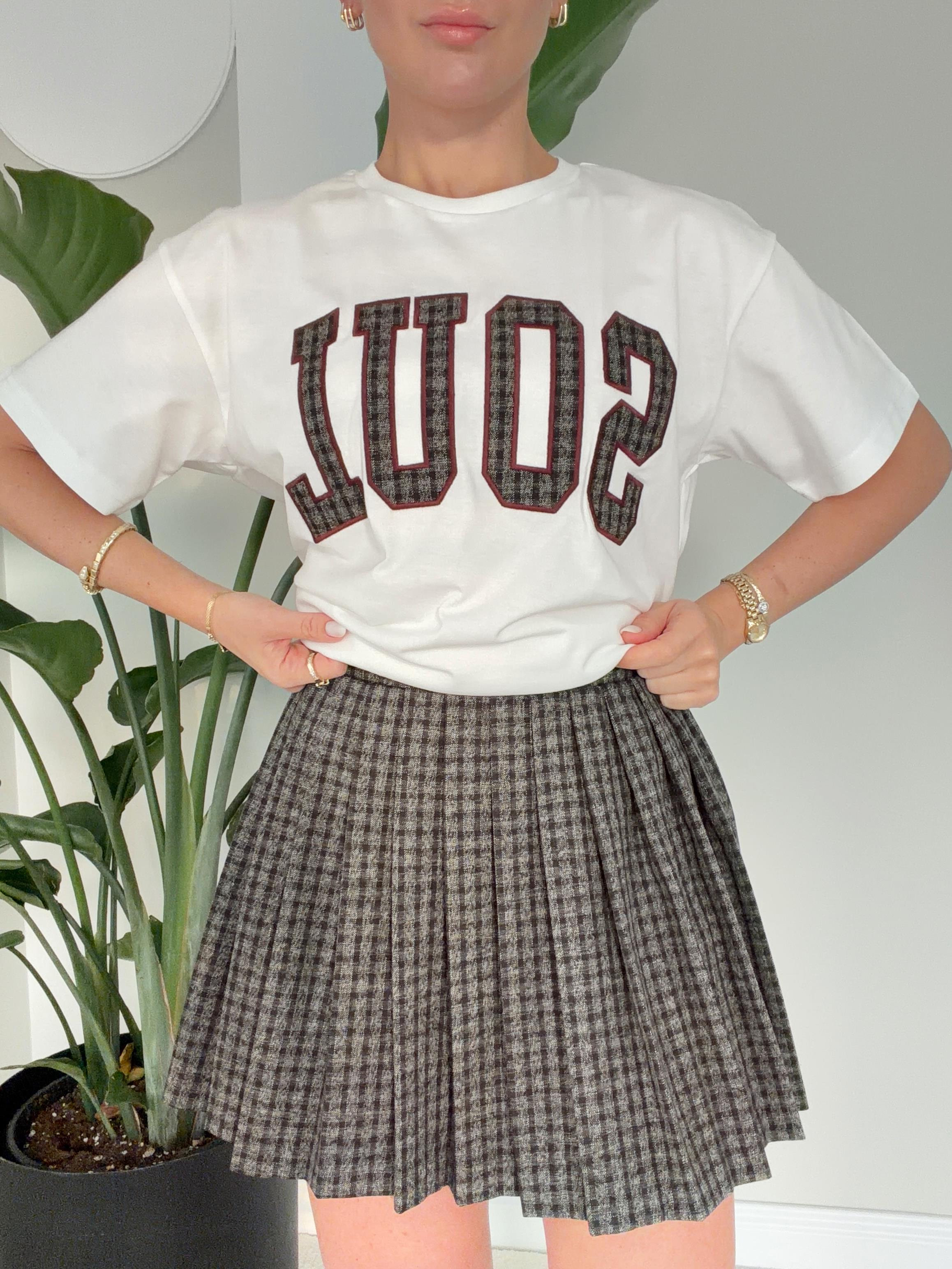 Baskılı Tshirt Oversize Ekru SOUL