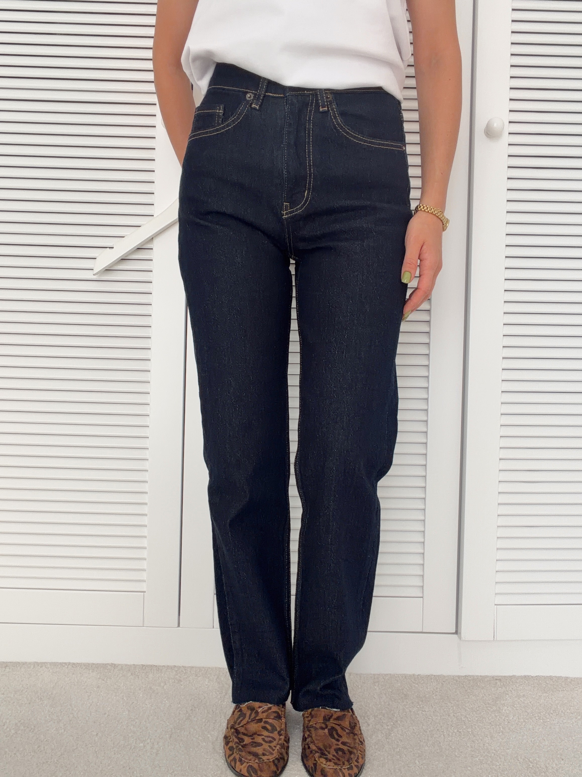 Boyfriend Denim Pantolon Lacivert