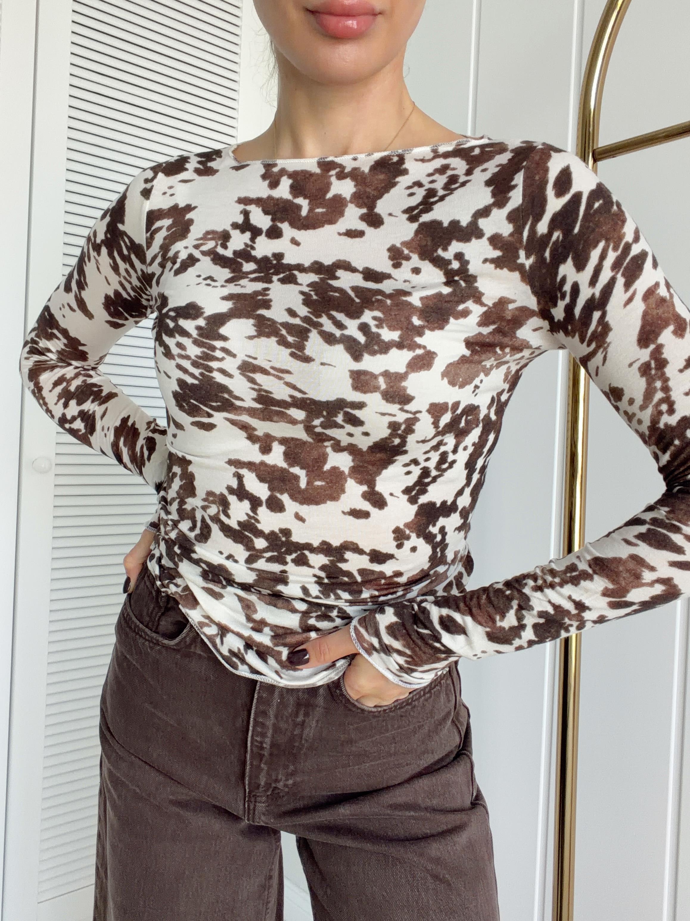 Desenli Model Kaşmir Body Kahve