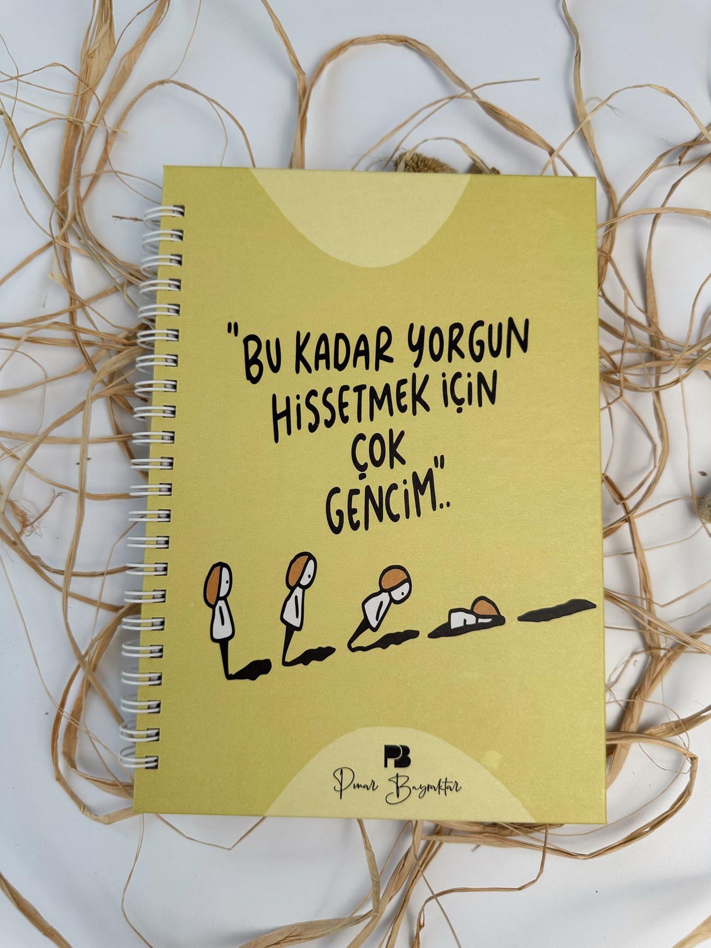 Motto Kapaklı Defter 'Yorgun'
