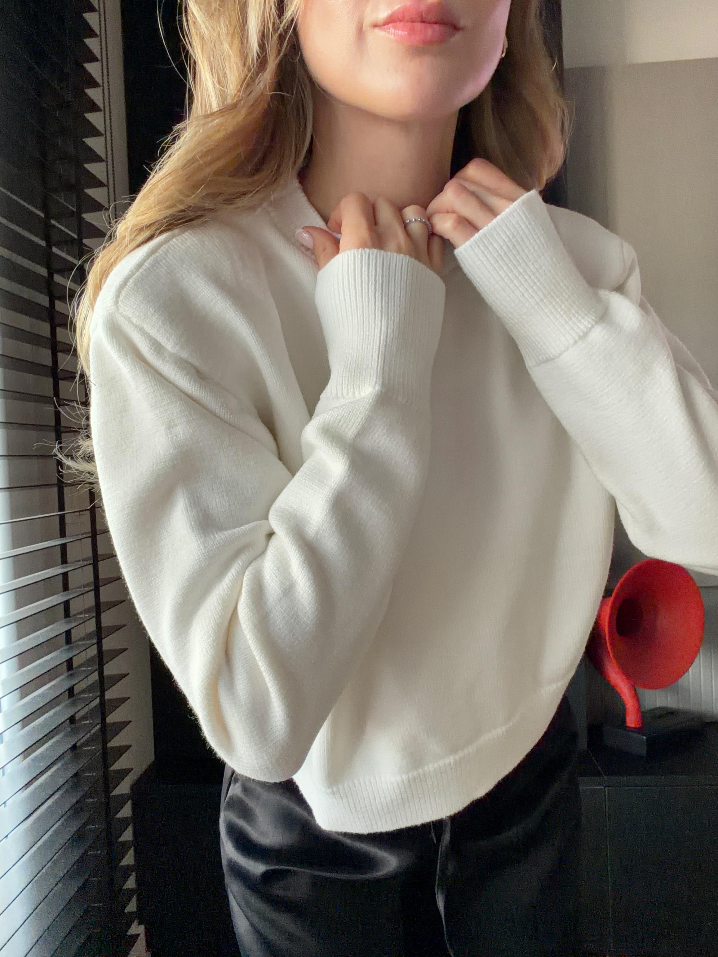 Vatkalı Crop Triko Ekru