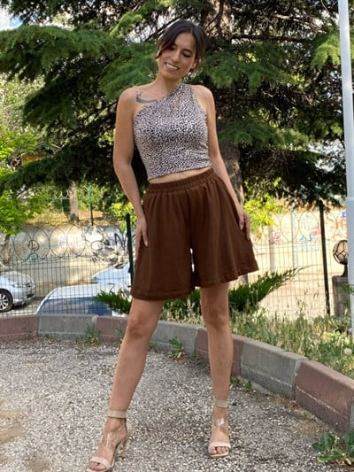 bürümcük kumaş rahat kesim şort