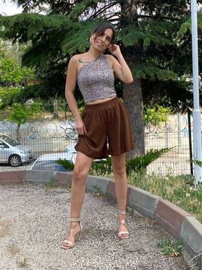 bürümcük kumaş rahat kesim şort