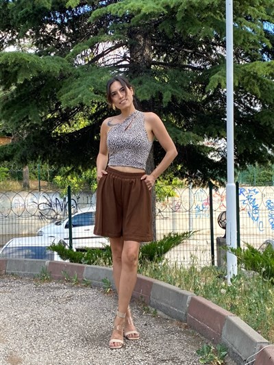 bürümcük kumaş rahat kesim şort