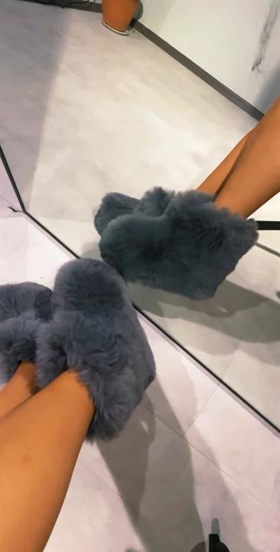 Gri Peluş Dışarı Pandufu