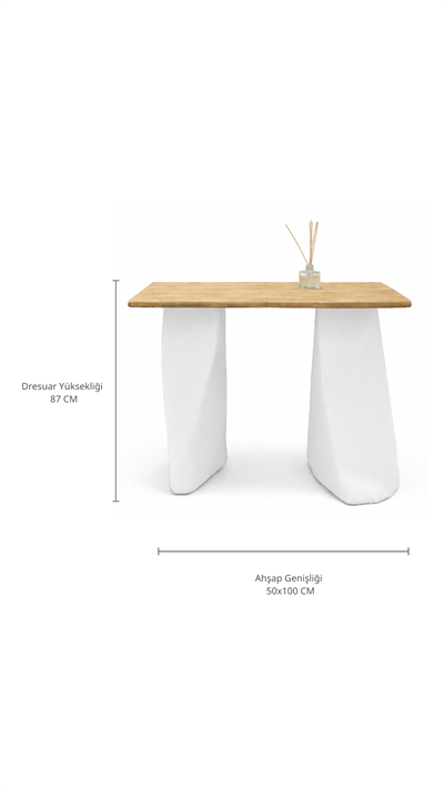  Ahşap Detaylı Dresuar