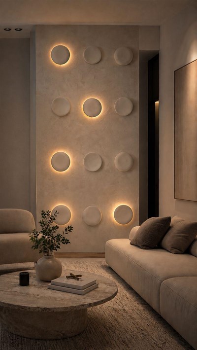 35 CM Ledli Duvar Apliği Dış Oval