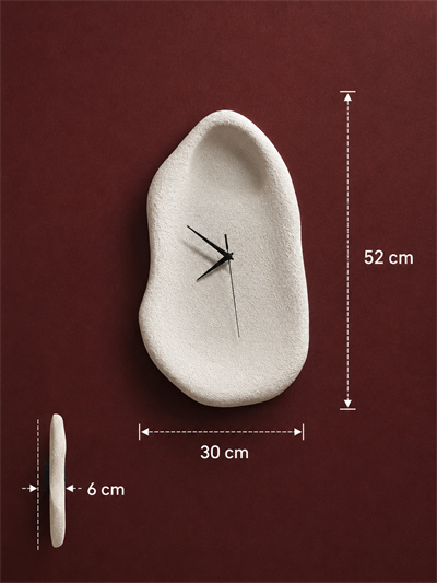 Beton Görünümlü Duvar Saati 52 cm