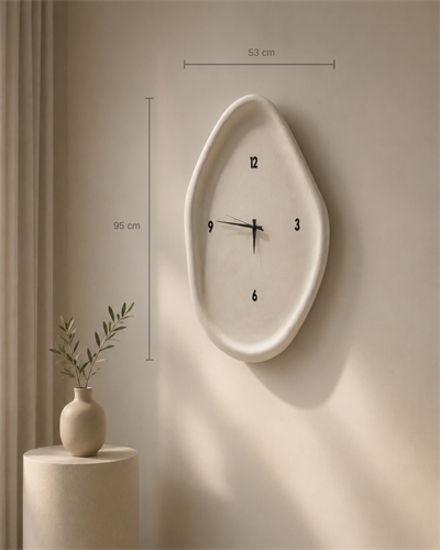 Beton Görünümlü Duvar Saati 95 cm