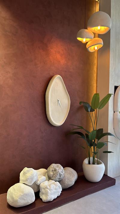 Beton Görünümlü Duvar Saati 95 cm