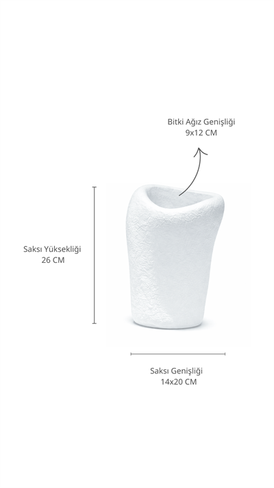 Beton Görünümlü Yeni Sezon Vazo 26 CM