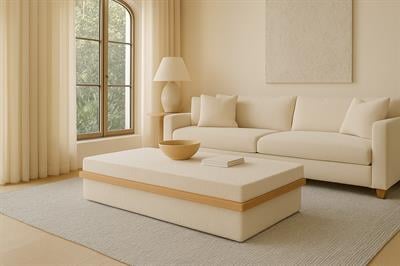 Doğal Dokulu Dekoratif Orta Sehpa 60x120 cm