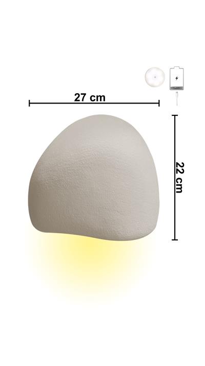 Lore Serisi Duvar Aplik - Şarjlı Ledli 27 Cm - Şarjlı Led Hediye