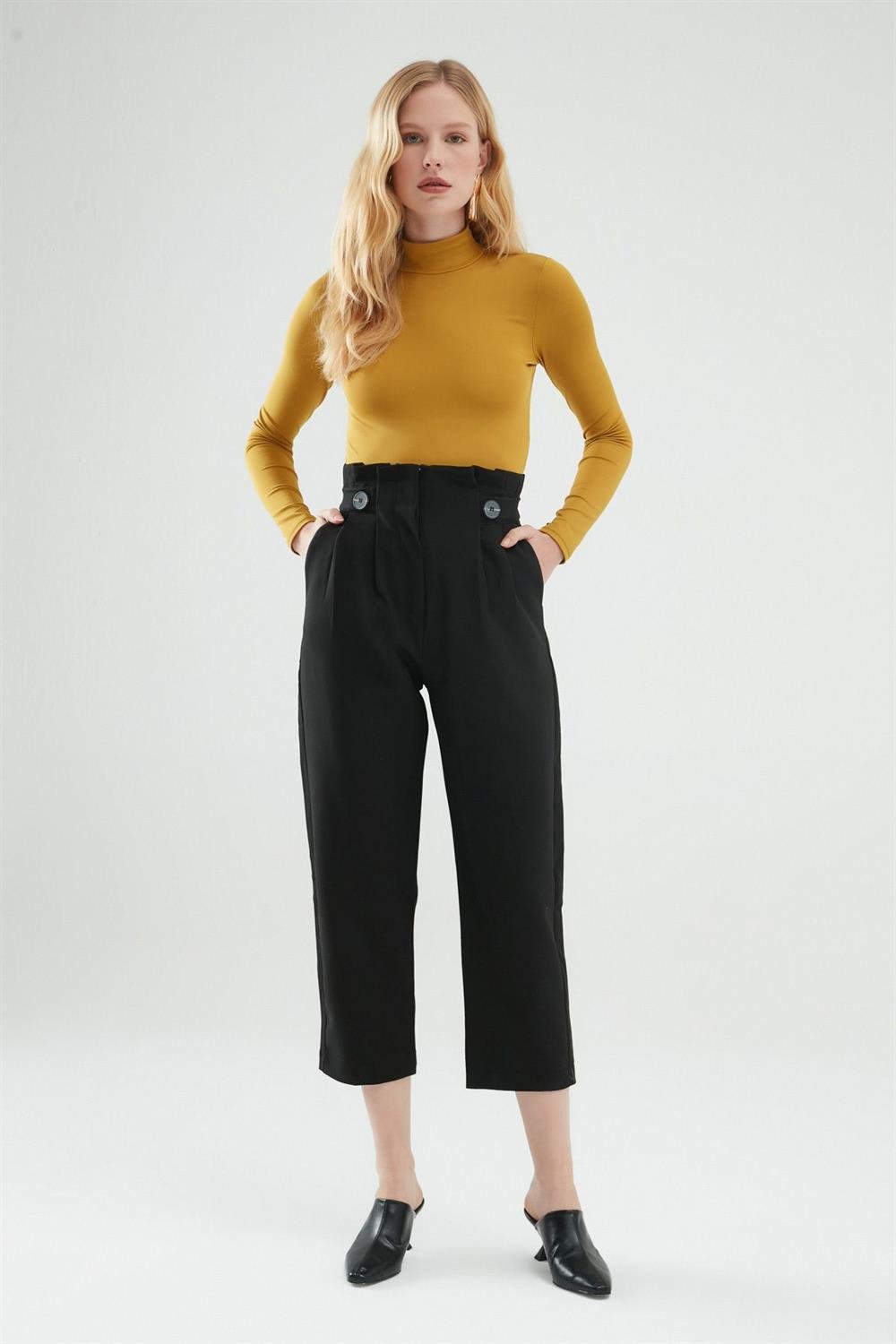 Balıkçı Yaka Bodysuit Olive
