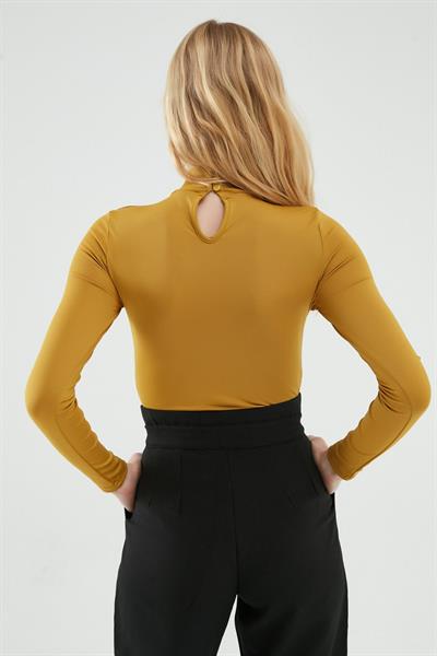 Balıkçı Yaka Bodysuit Olive