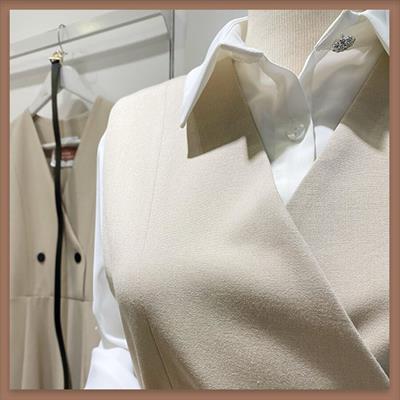 Krem Kemerli Suit JileElbiseST30021TİCİMAX