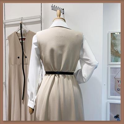 Krem Kemerli Suit JileElbiseST30021TİCİMAX