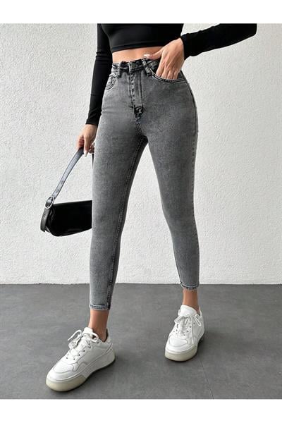 Normal Bel Likralı Skinny Jean