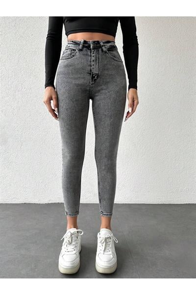 Normal Bel Likralı Skinny Jean