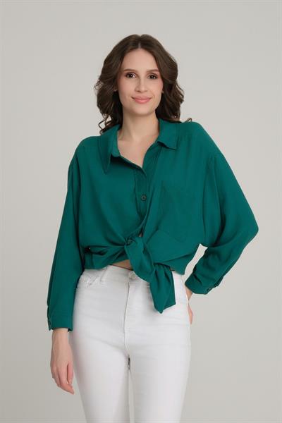 Oversize Düğme Detaylı Gömlek