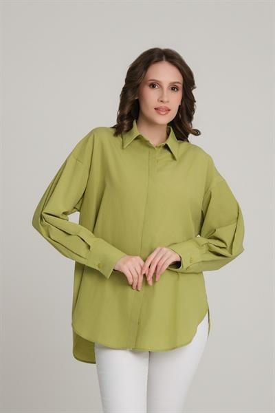 Oversize Gömlek Olive