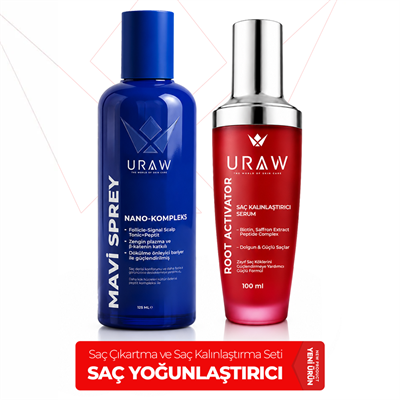 Mavi Sprey & Root Activator (Saç Çıkarma ve Saç Kalınlaştırma Tam Bakım Seti)