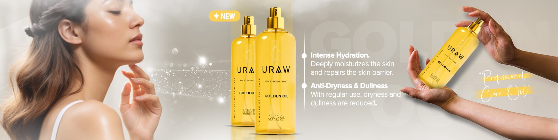 Golden Oil Bitkisel Yağ Kompleksi – Cilt ve Saç İçin Yoğun Nem ve Bakım