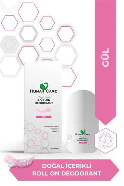 Human Care Doğal Roll On Deodorant Gül Kokulu 50 ml