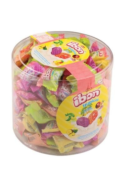 Ibon Tropical Sütlü Meyveli Şeker 800 Gr. Silindir (1 Kutu)