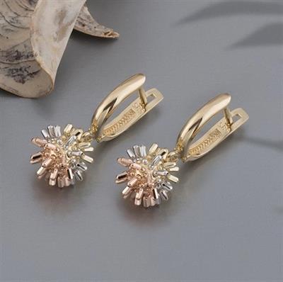 Altın Trend Top Küpe