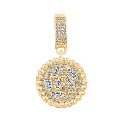Baget Taşlı Yuvarlak Charm