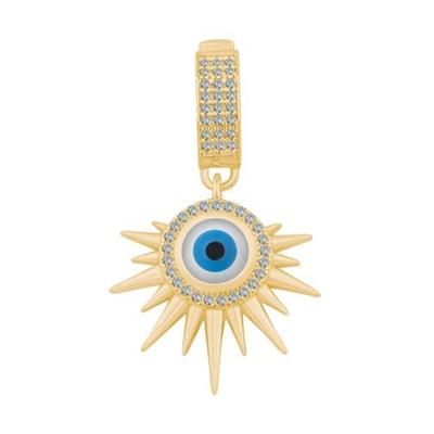 Nazar Boncuklu Taşlı Charm