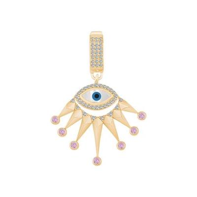 Pembe Taşlı Nazar Göz Charm
