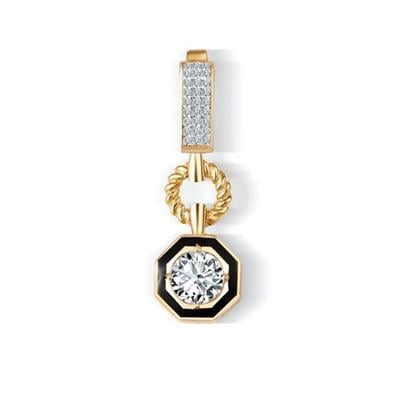 Siyah Mineli Tektaş Charm