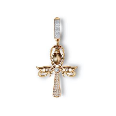Taşlı Ankh Charm