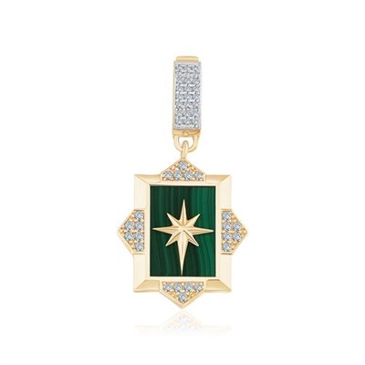 Yeşil Taşlı Kuzey Yıldızı Charm