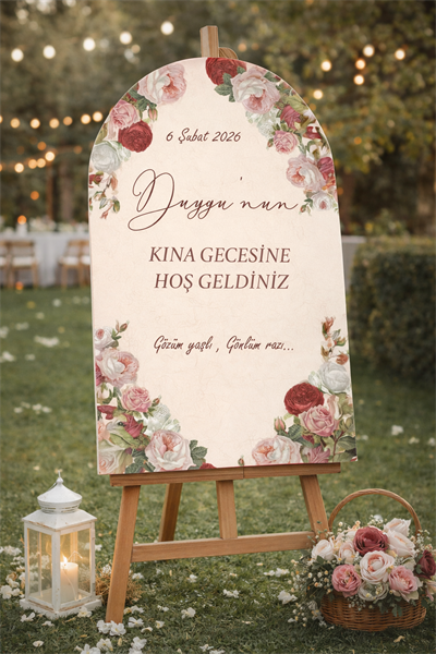 Mimoza Kına Karşılama Panosu