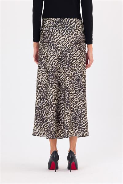 2197 90 Leoparlı Saten Etek