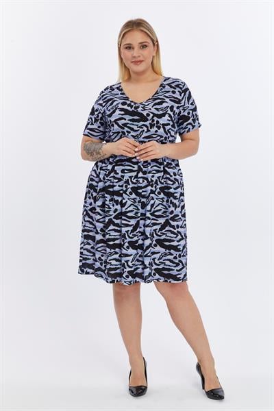 Apsen Kadın Animal Desen Viskon Dokuma Midi Elbise 4497/105