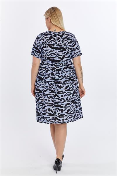 Apsen Kadın Animal Desen Viskon Dokuma Midi Elbise 4497/105