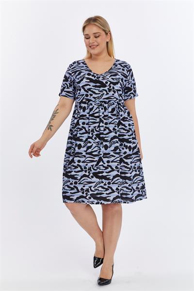 Apsen Kadın Animal Desen Viskon Dokuma Midi Elbise 4497/105