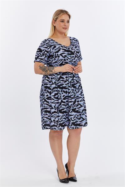 Apsen Kadın Animal Desen Viskon Dokuma Midi Elbise 4497/105