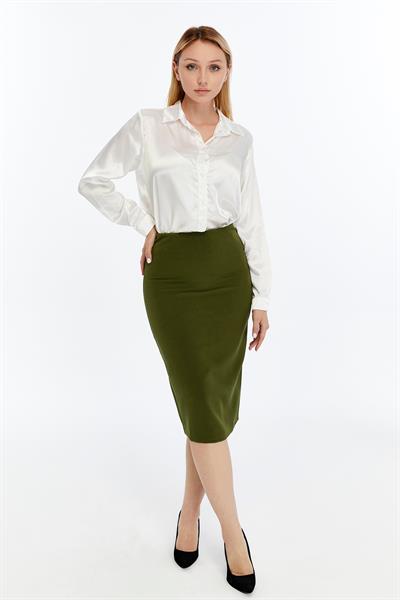 Apsen Kadın Mevsimlik  Yırtmaç Detaylı etek 1903-70