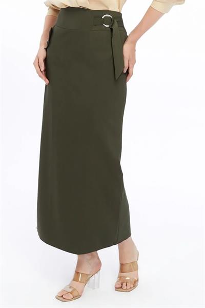 Kadın Cep Detaylı Poliviskon Kalem Etek 2107/95