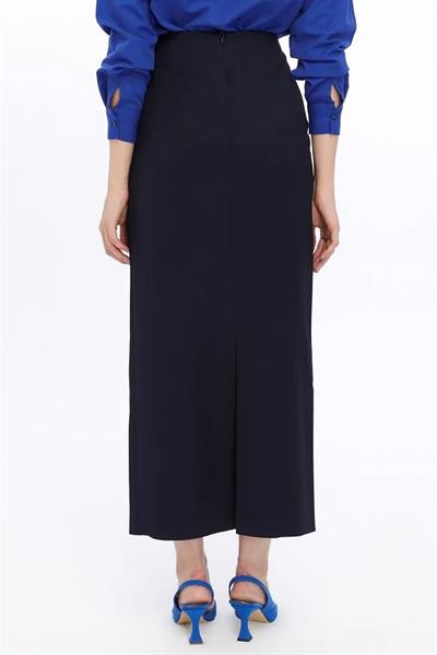 Apsen Kadın Lacivert Fiyonk Detaylı Kalem Etek 2093-95 