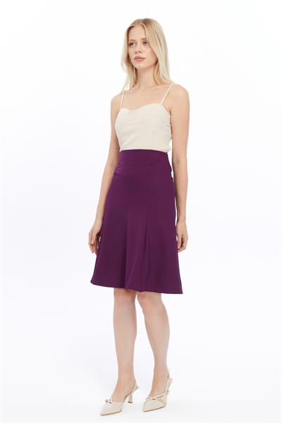 Kadın Mevsimlik Parçalı kloş Midi Etek 1896/63