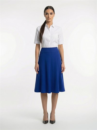 Apsen Kadın Saks Mevsimlik Parçalı kloş Midi Etek 1896-63